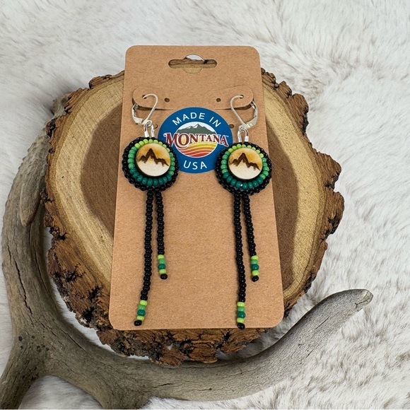 Beaded Mountain Earrings - Picture 5 of 5